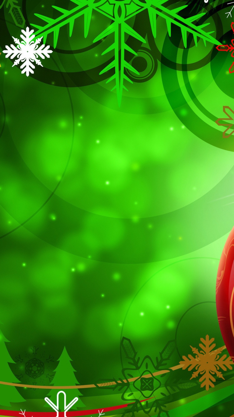 El Día De Navidad, Adorno de Navidad, Decoración de la Navidad, Verde, Navidad. Wallpaper in 750x1334 Resolution