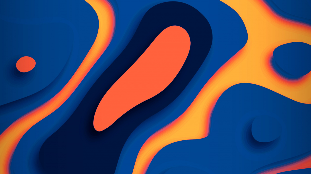 橙色, 智能手机, Azure, 液体, 水上 壁纸 1280x720 允许