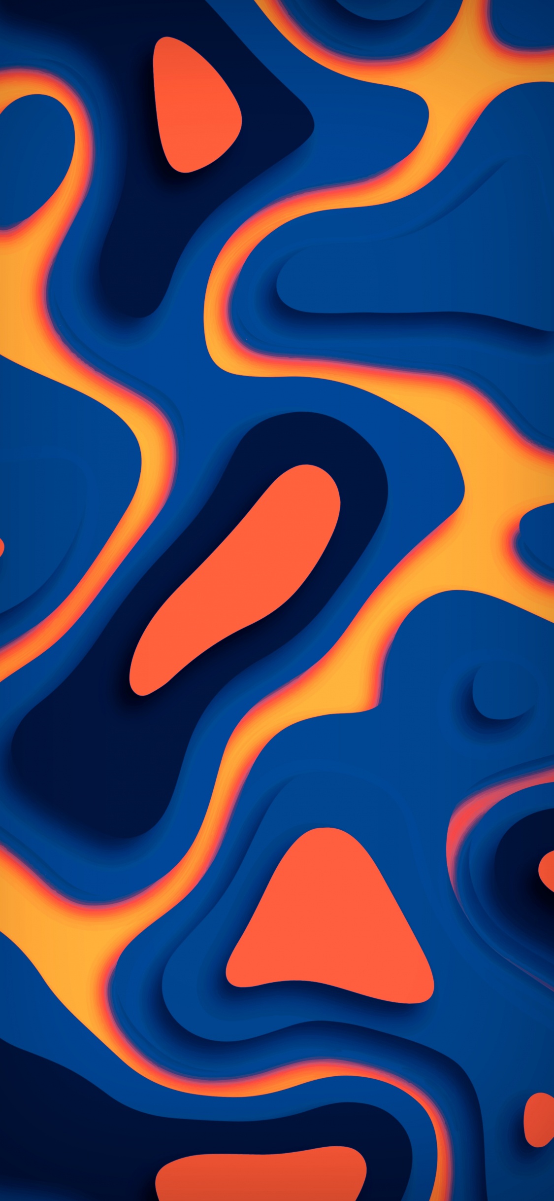 Naranja, Smartphone, Azure, Aqua, Rojo. Wallpaper in 1125x2436 Resolution