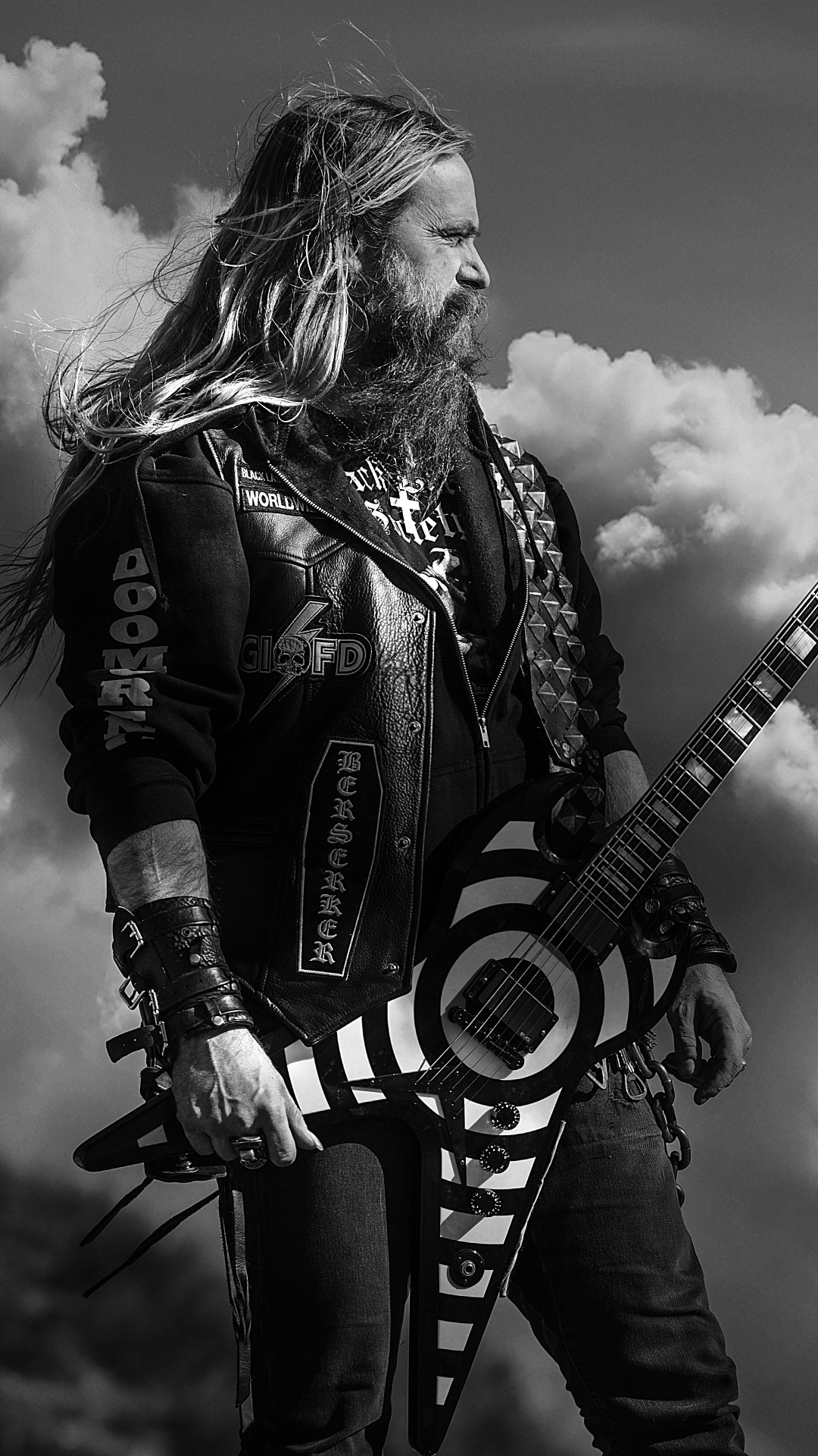 Zakk Wylde, Black Label Society, Heavy Metal, Scars, Guitar. Wallpaper in 1080x1920 Resolution