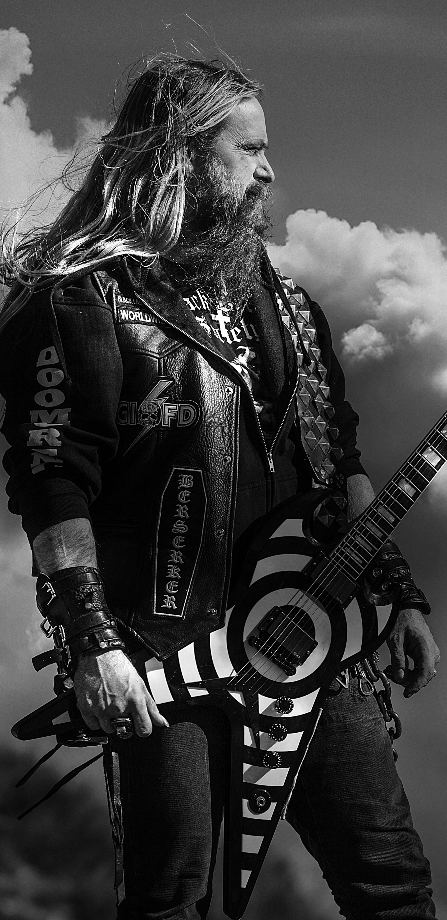 Zakk Wylde, Black Label Society, Heavy Metal, Scars, Guitar. Wallpaper in 1440x2960 Resolution