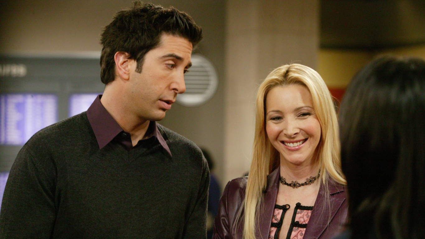 David Schwimmer, Friends, Ross Geller, Fun, Interaction. Wallpaper in 1366x768 Resolution