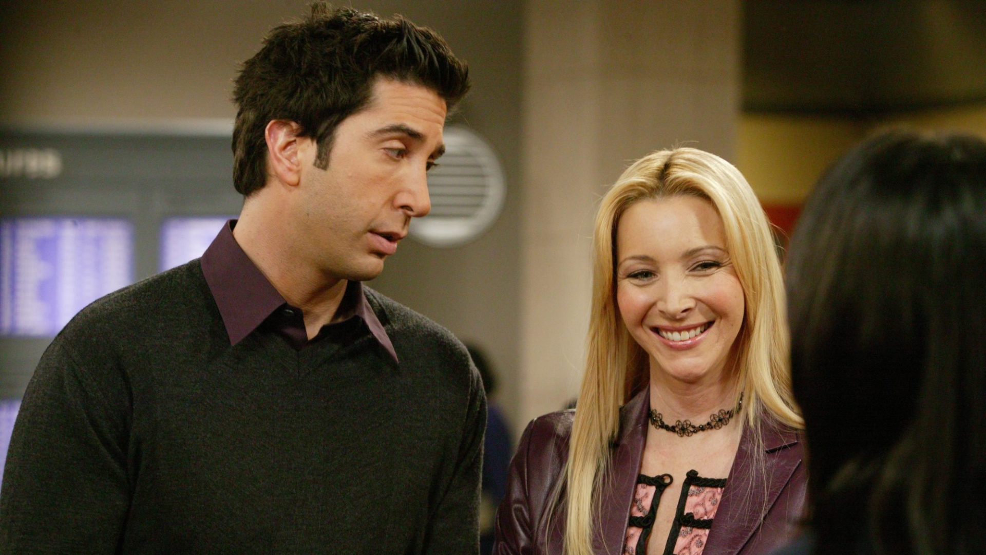 David Schwimmer, Ami, Ross Geller, Amusement, Interaction. Wallpaper in 1920x1080 Resolution