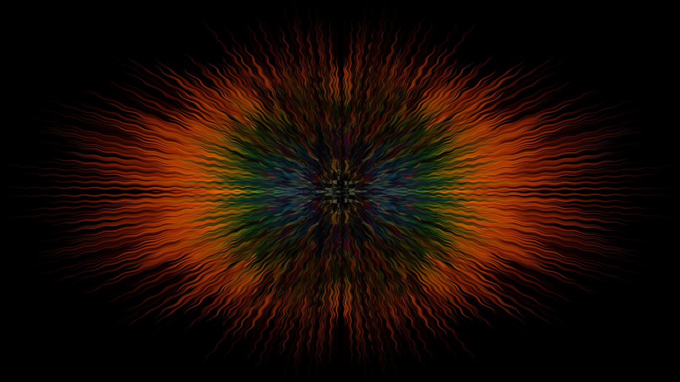 Lumière Orange et Verte Dans la Photographie en Accéléré. Wallpaper in 1366x768 Resolution