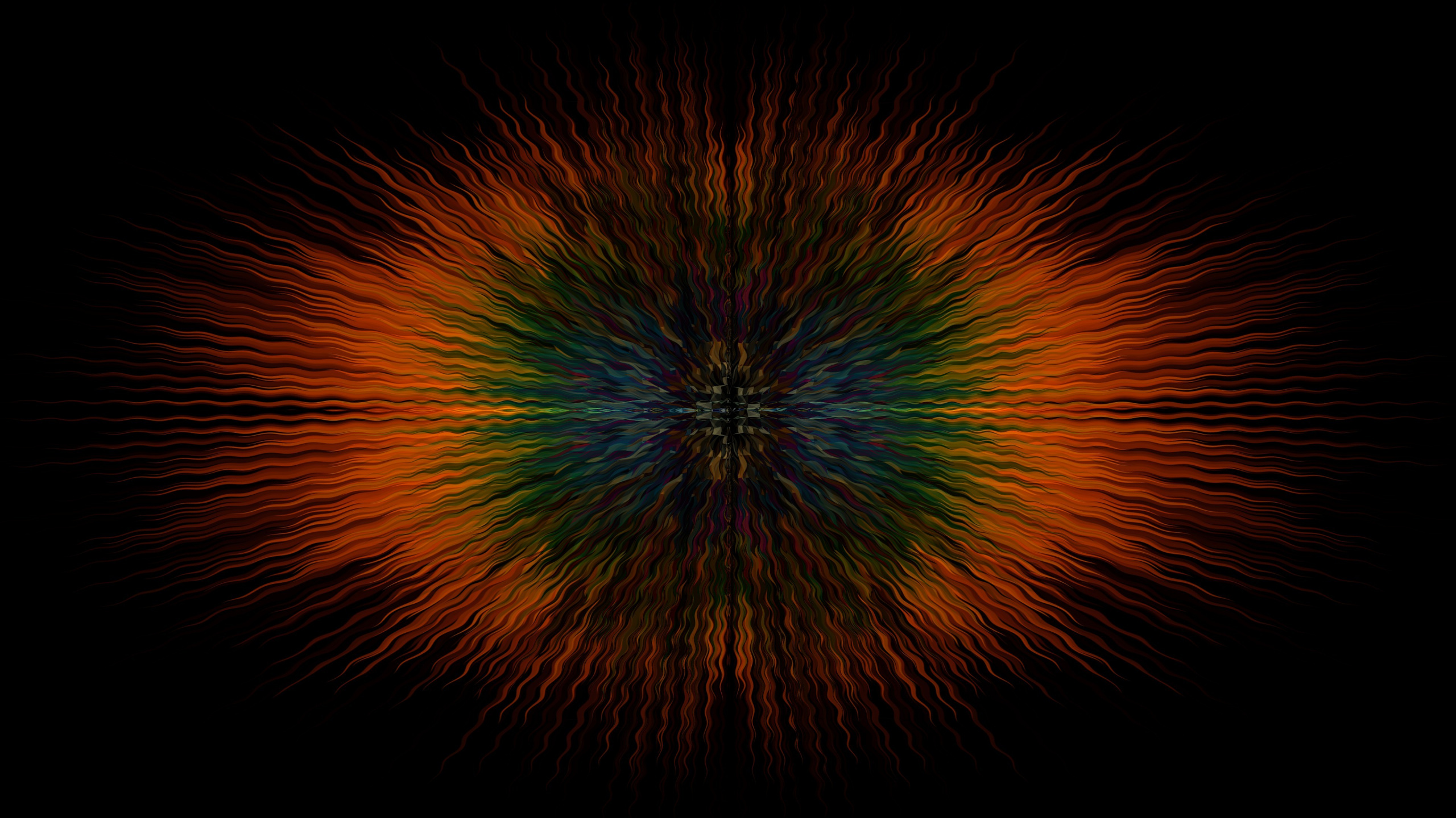 Orange and Green Light in Time Lapse Photography. Wallpaper in 2560x1440 Resolution