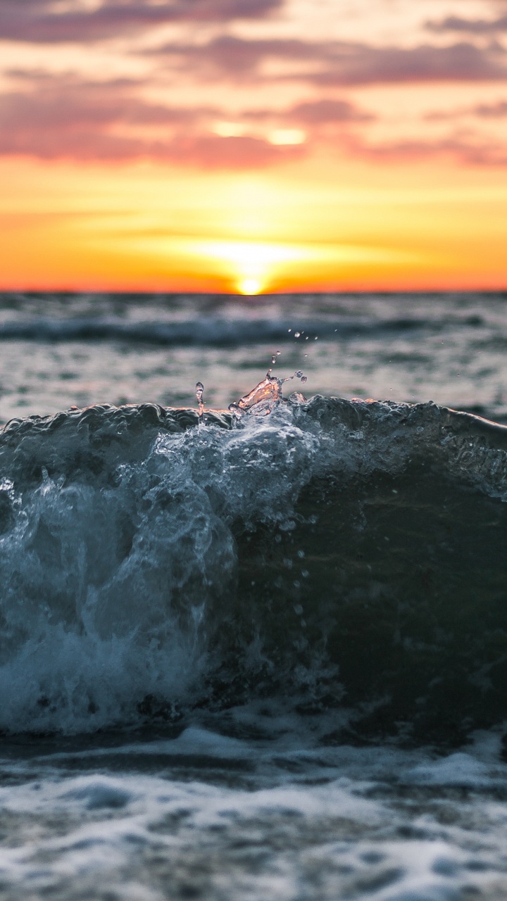 Flache Wasserwellen, Wasser, Ozean, Meer, Welle. Wallpaper in 720x1280 Resolution