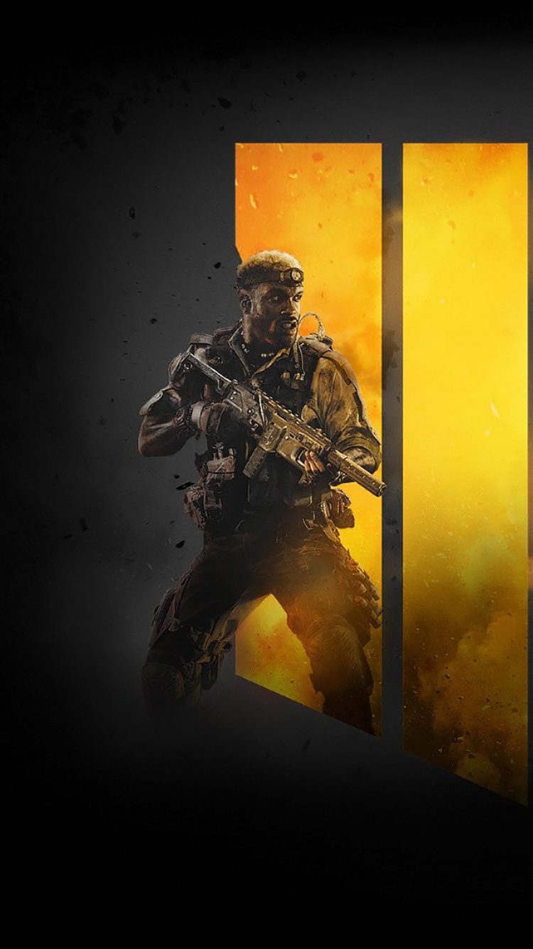 Amarillo, Single-player Video Juego, Call of Duty Black Ops 4, Ilustración, Soldado. Wallpaper in 750x1334 Resolution