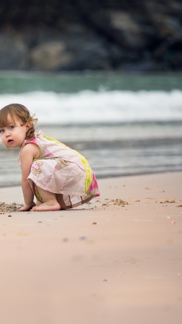 Beach, Sand, Vacation, Sea, Ocean. Wallpaper in 720x1280 Resolution