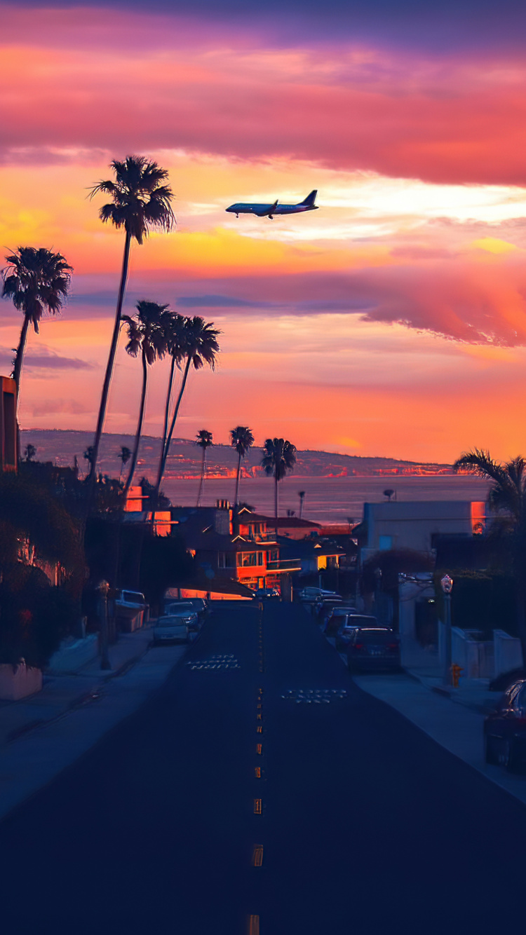 Cloud, Atmosphere, Daytime, Street Light, Orange. Wallpaper in 750x1334 Resolution