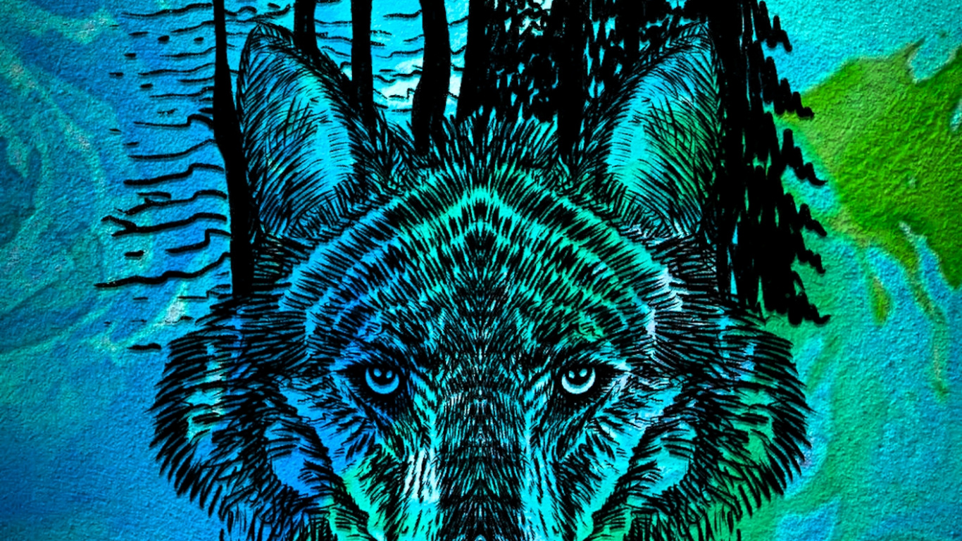 Sous-marin, Azure, Mâchoire, Art, Felidae. Wallpaper in 1366x768 Resolution