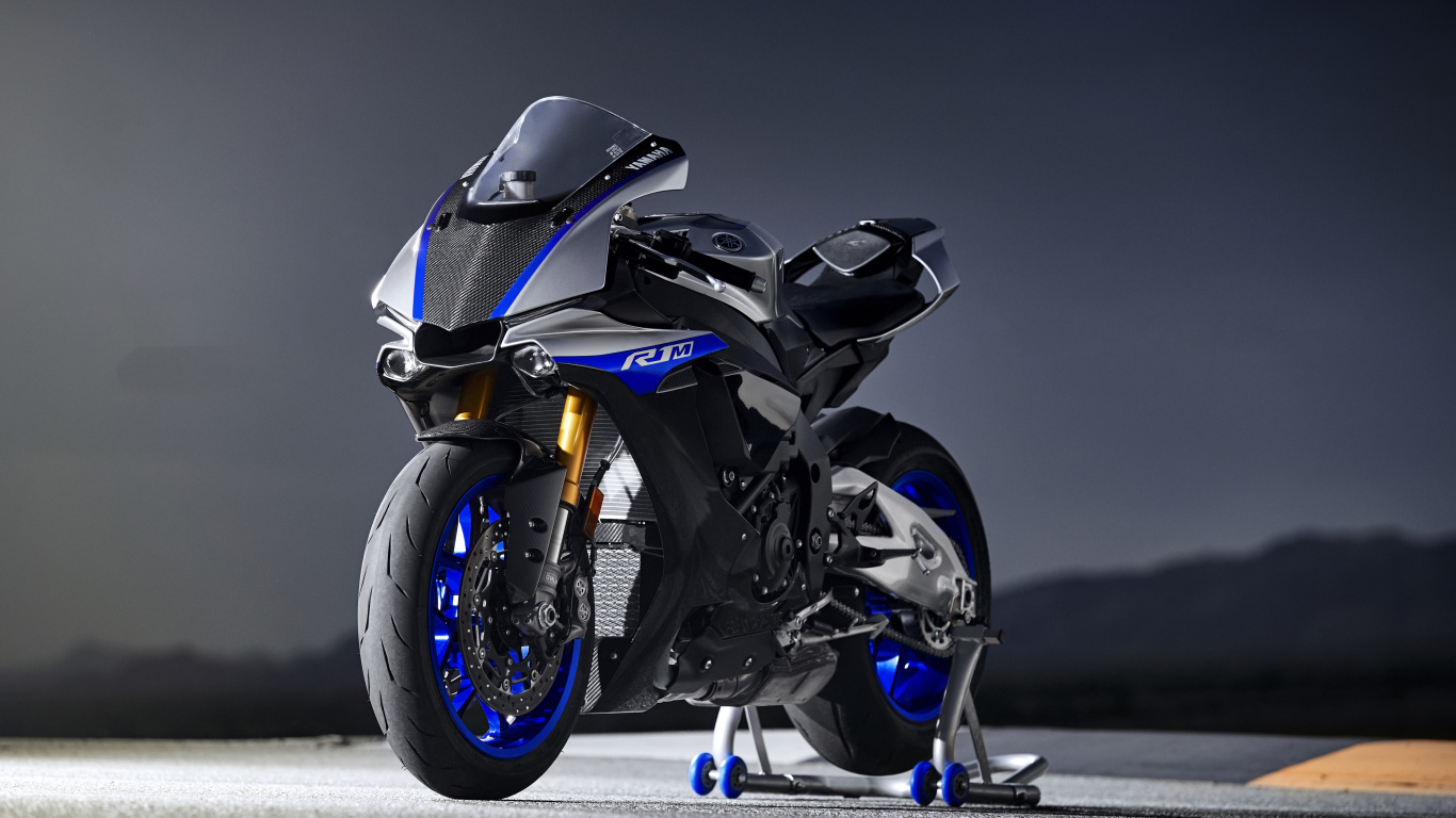 White and Black Sports Bike. Wallpaper in 1366x768 Resolution