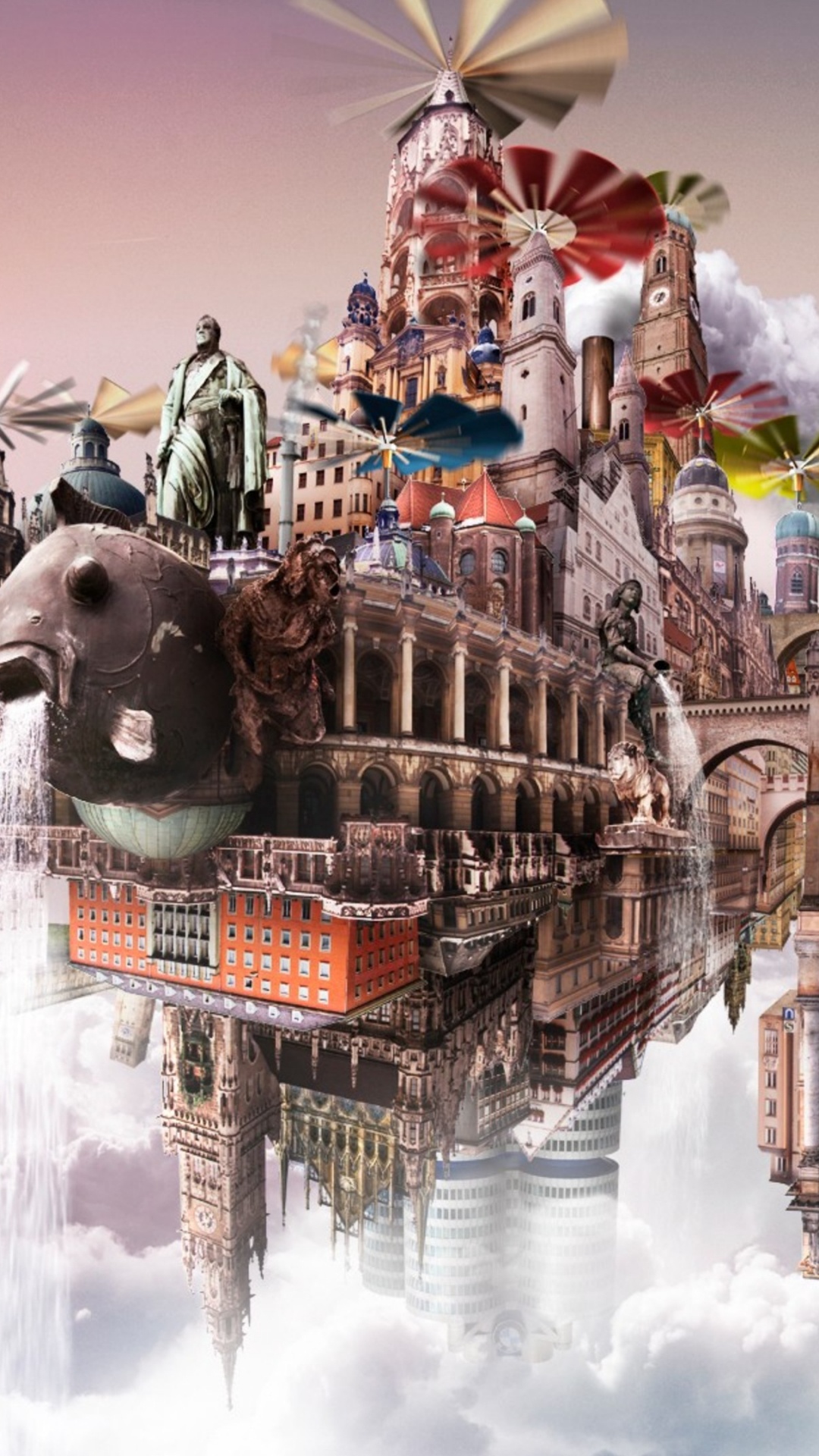 动画, 天空, 艺术, 建筑, 城市 壁纸 1080x1920 允许