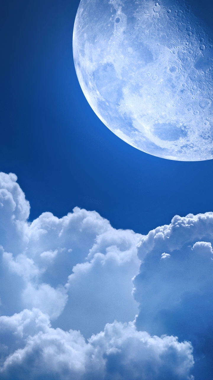 积云, 气氛, 月亮, 天空, 一天 壁纸 720x1280 允许
