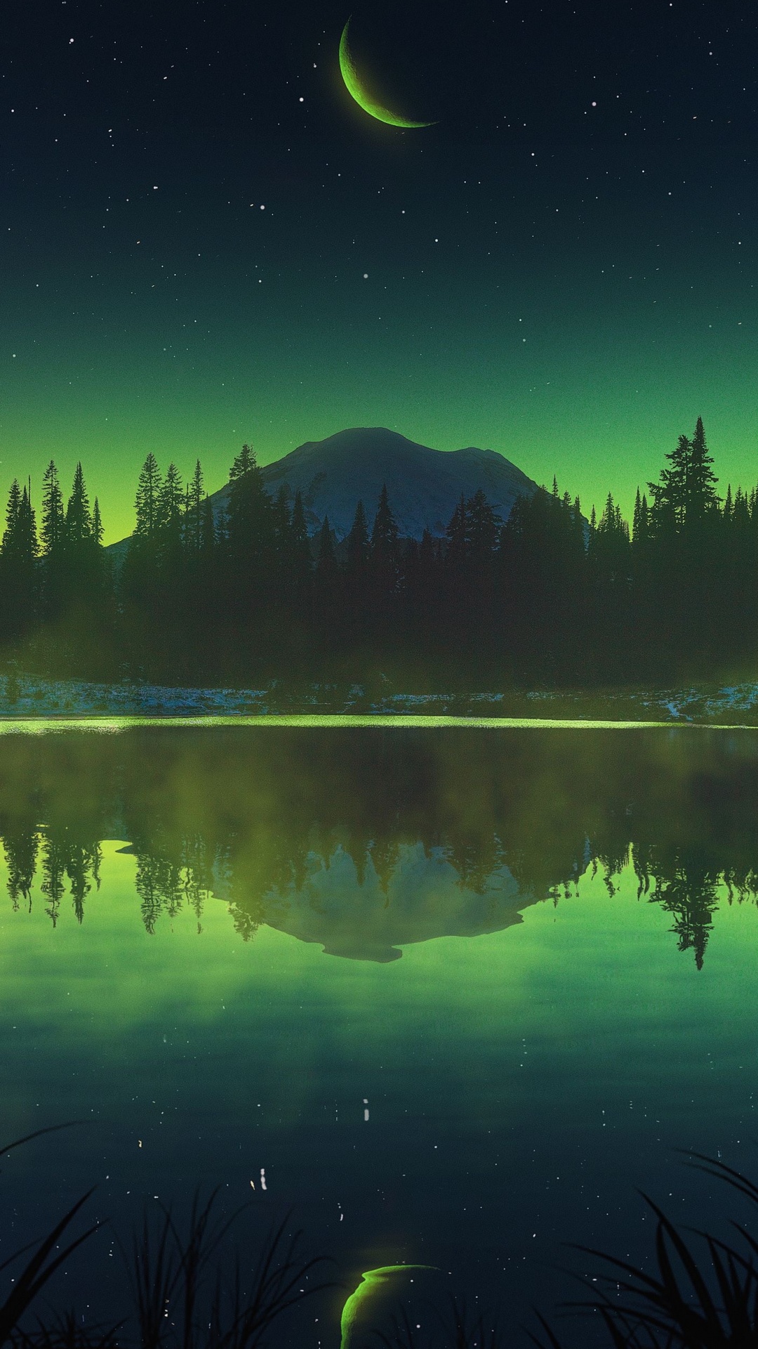 Reflexión, la Pintura de Paisaje, Arte, La Estética, Aurora. Wallpaper in 1080x1920 Resolution