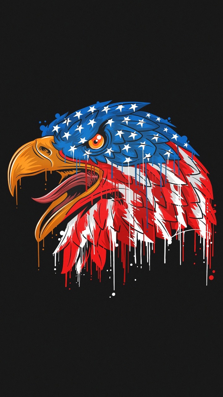 Blue Red and Yellow Bird Illustration. Wallpaper in 720x1280 Resolution