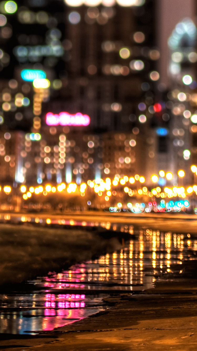 City Lights During Night Time. Wallpaper in 750x1334 Resolution