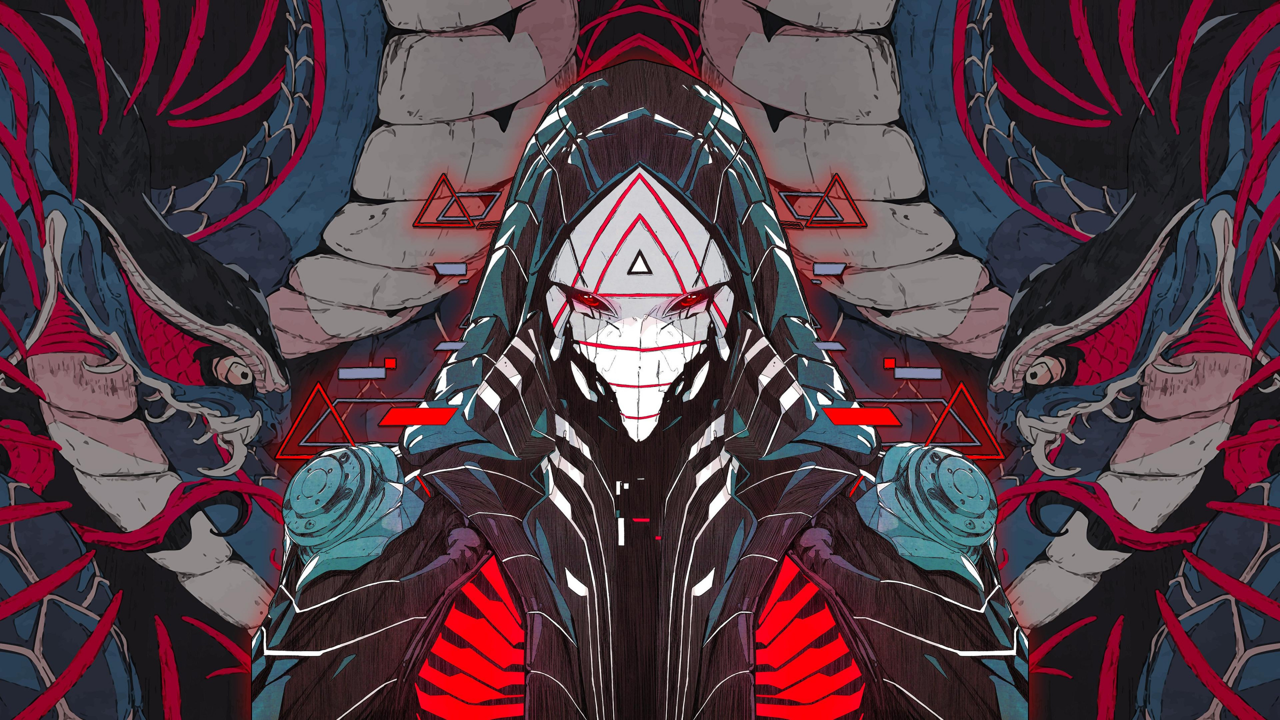 Ouroboros, Microphone, Digital Art, Mouth, Textile. Wallpaper in 2560x1440 Resolution