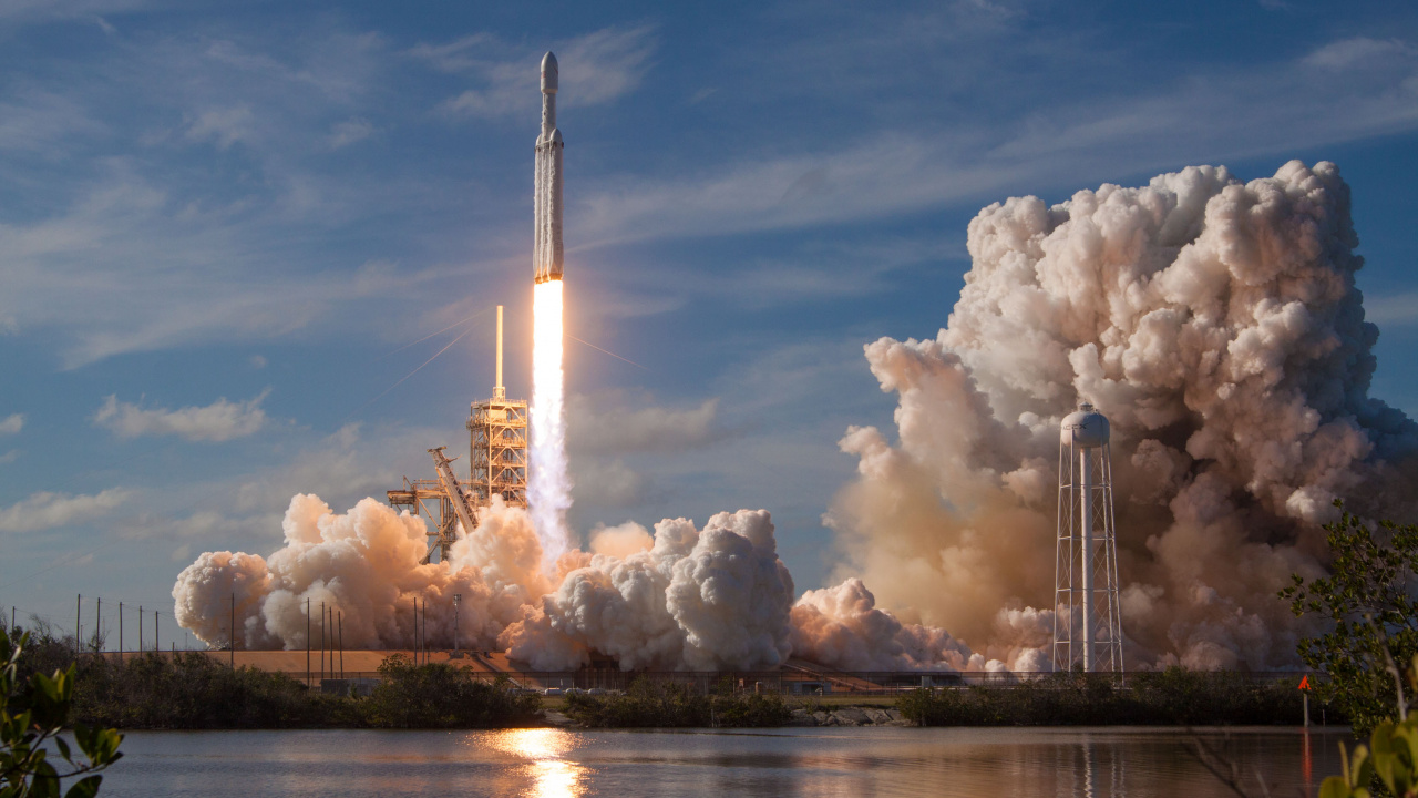 猎鹰重, SpaceX, 火箭发射, 火箭, 空间穿梭 壁纸 1280x720 允许