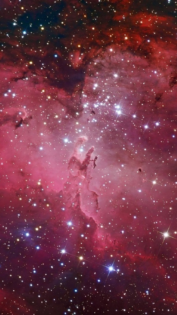 Galaxia Roja Azul y Negra. Wallpaper in 720x1280 Resolution