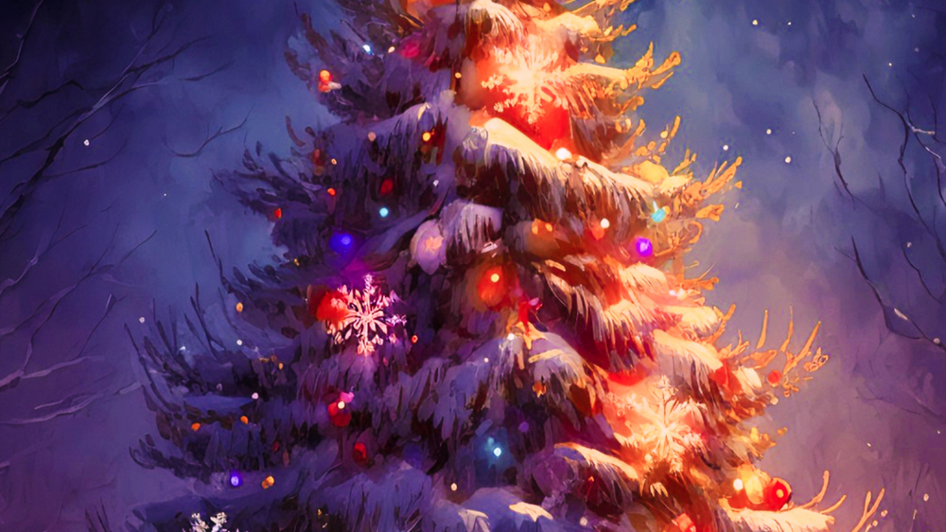 Weihnachtsbaum, Baum, Weihnachtsbeleuchtung, Balsam-Tanne, Christmas Ornament. Wallpaper in 1366x768 Resolution