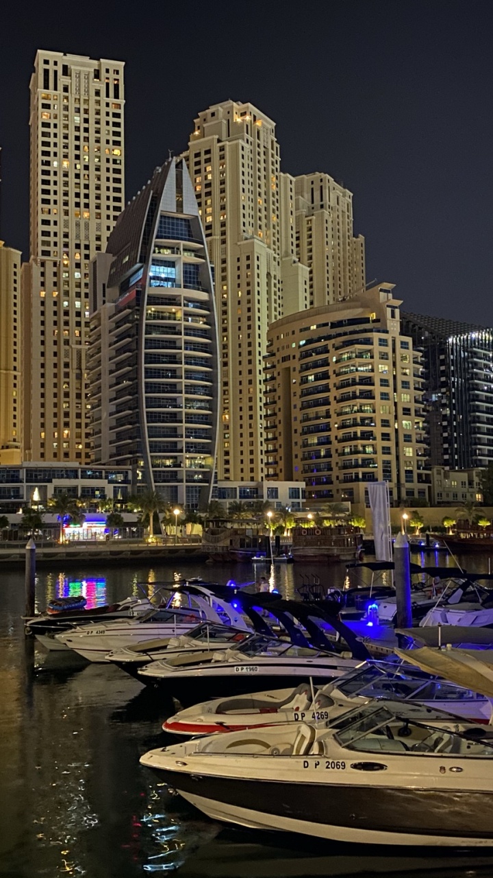 Dubai, Dubai Marina, Cityscape, Skyscraper, Water. Wallpaper in 720x1280 Resolution