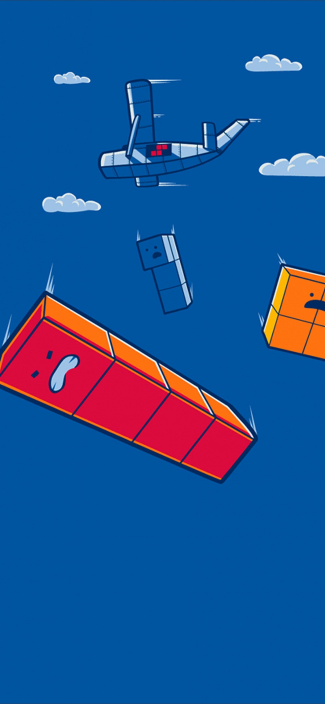 Flügel, Tetris, Tetris-Videospiele, Naval Architektur, Parallels. Wallpaper in 1125x2436 Resolution