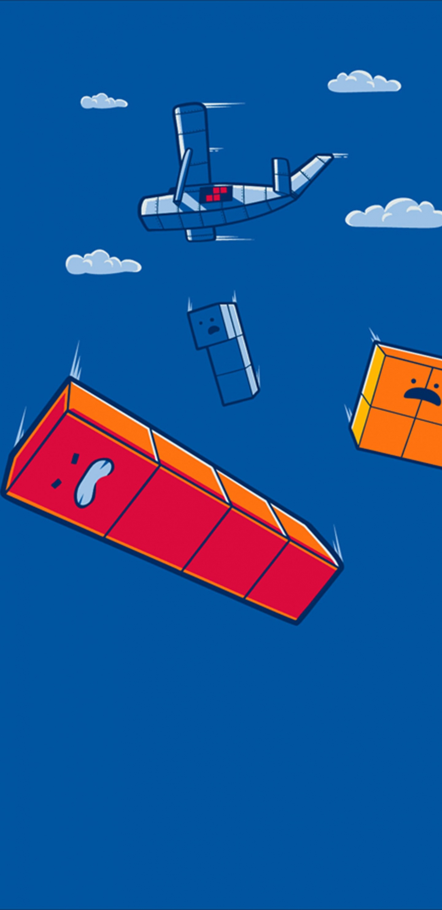 Flügel, Tetris, Tetris-Videospiele, Naval Architektur, Parallels. Wallpaper in 1440x2960 Resolution