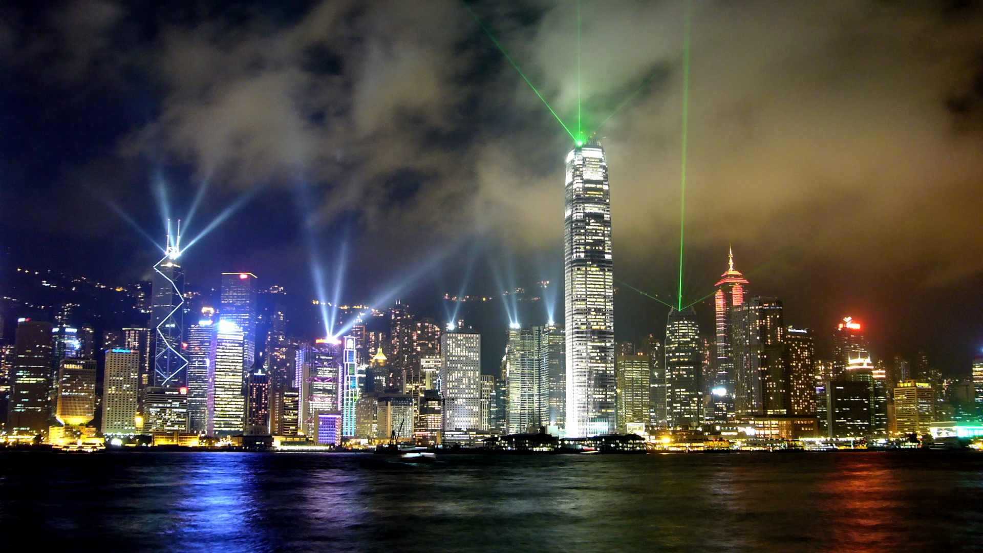 City Skyline During Night Time. Wallpaper in 1920x1080 Resolution