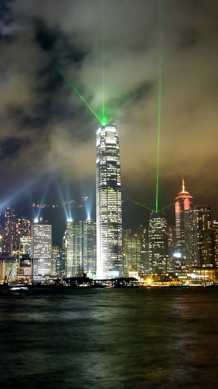 City Skyline During Night Time. Wallpaper in 750x1334 Resolution