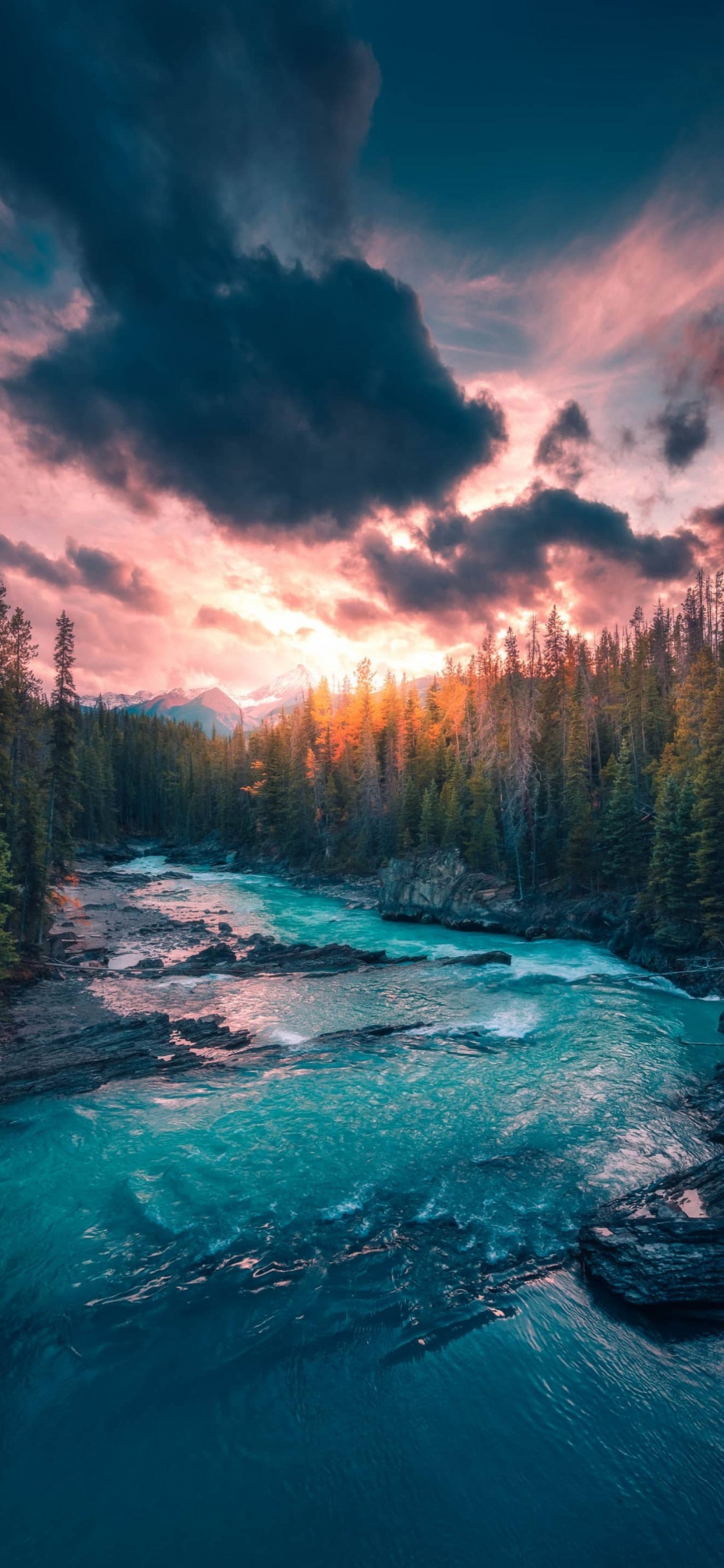 River of Emeralds, Nature, River, Cloud, Water. Wallpaper in 1125x2436 Resolution