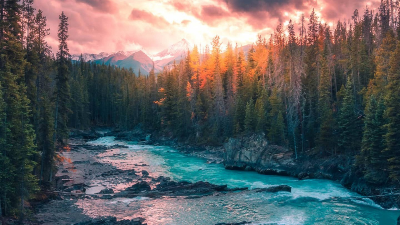 River of Emeralds, Nature, River, Cloud, Water. Wallpaper in 1280x720 Resolution