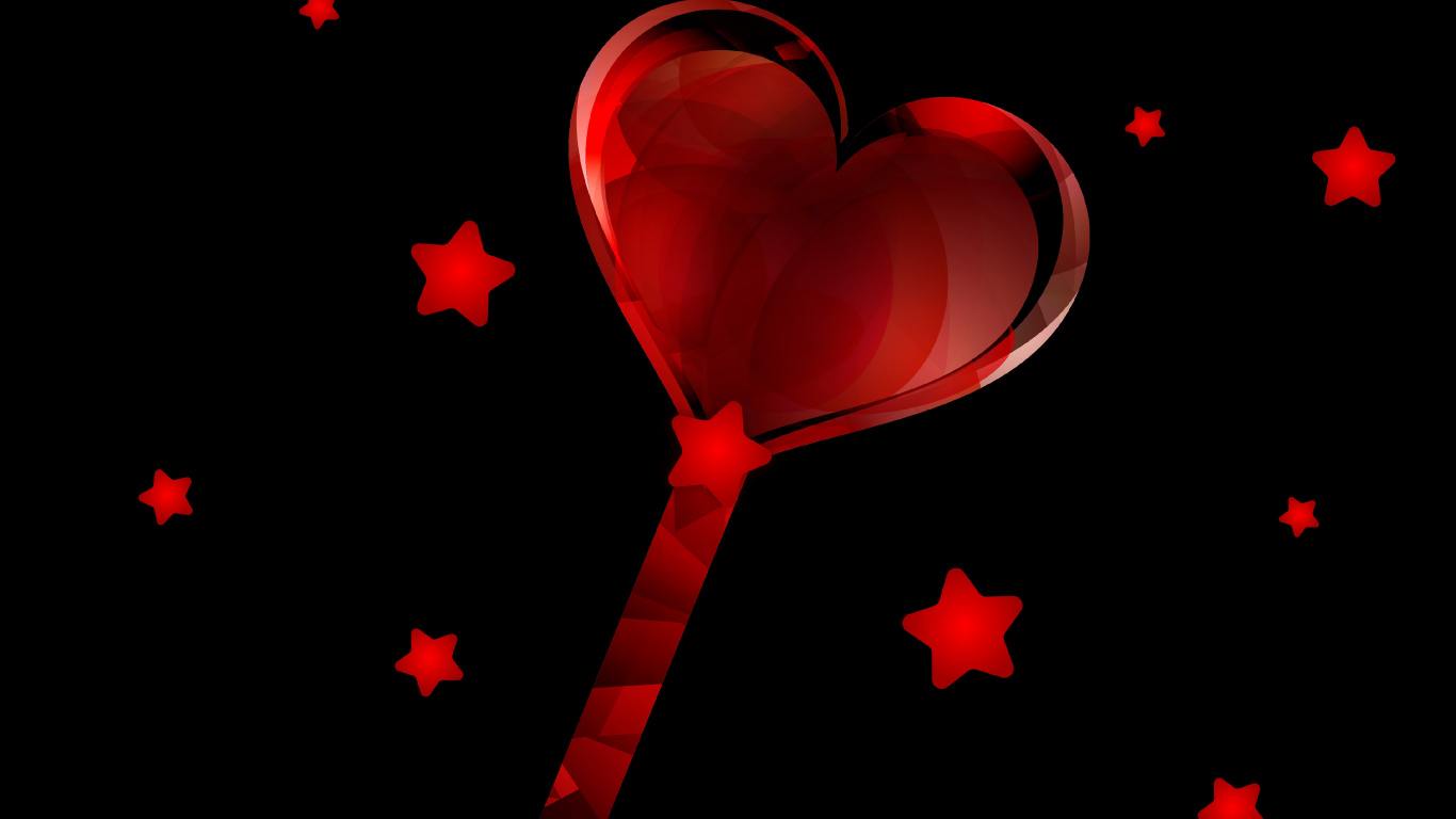 心脏, 红色的, 爱情, 深红色的 壁纸 1366x768 允许