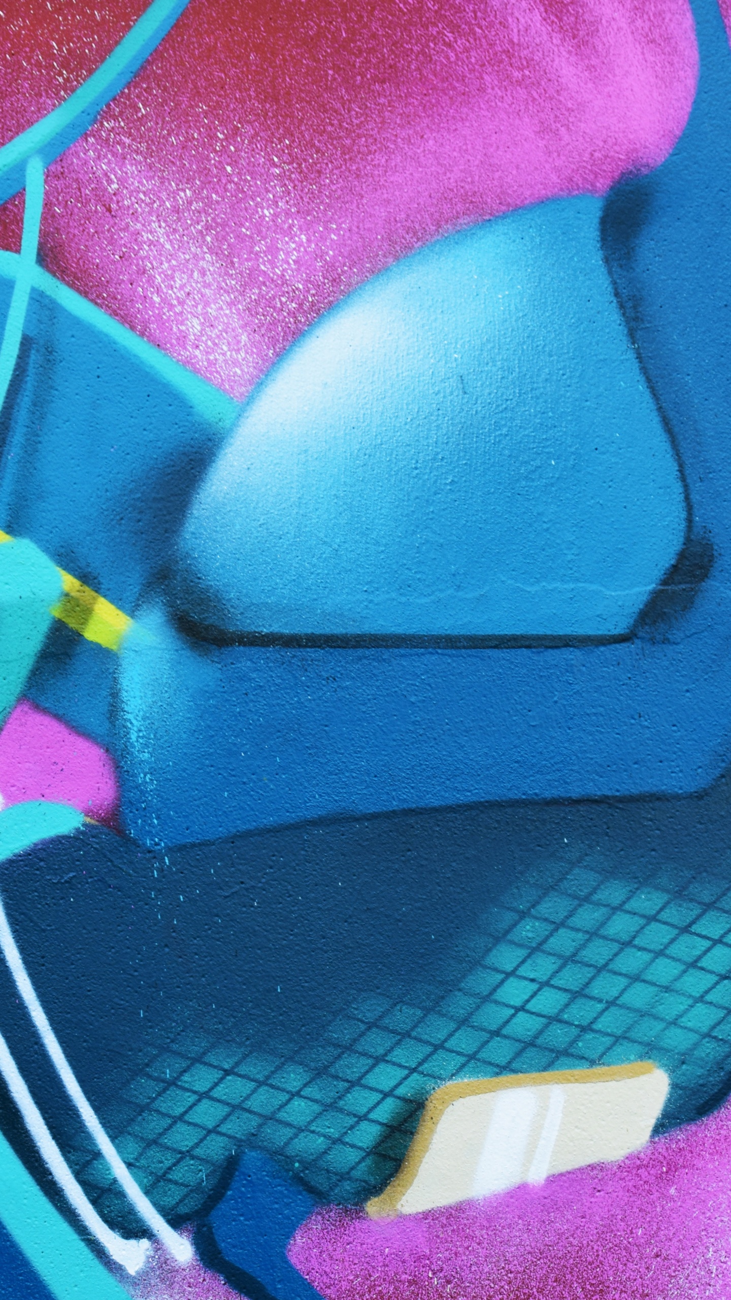 Textil Azul y Rosa Con Correa Amarilla. Wallpaper in 1440x2560 Resolution