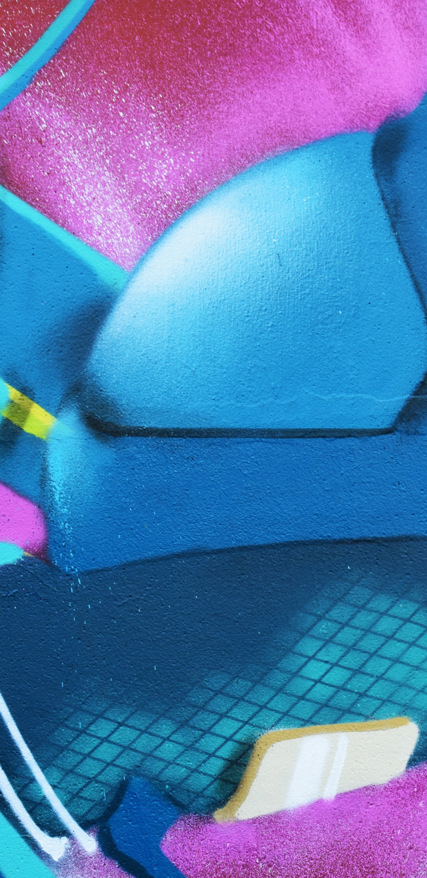 Textil Azul y Rosa Con Correa Amarilla. Wallpaper in 1440x2960 Resolution