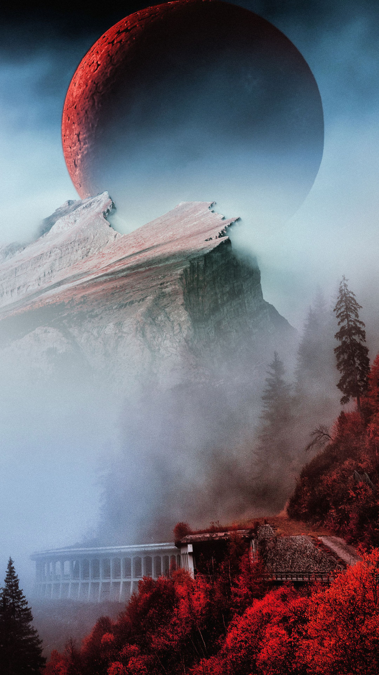 Art, Atmosphère, Nature, Paysage Naturel, Red. Wallpaper in 750x1334 Resolution