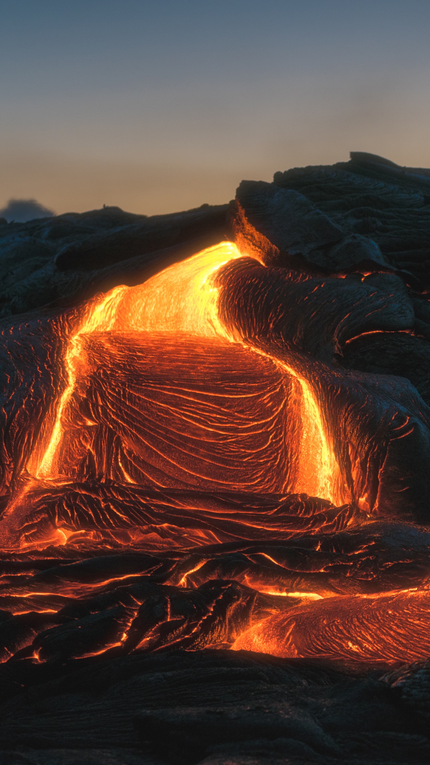 Brown Rocky Mountain During Sunset. Wallpaper in 1440x2560 Resolution