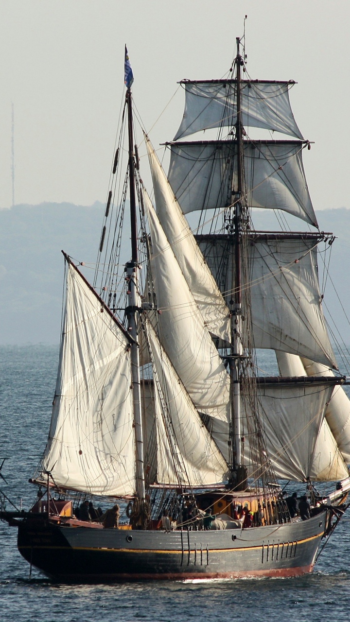 Brown and White Sail Boat on Sea During Daytime. Wallpaper in 720x1280 Resolution