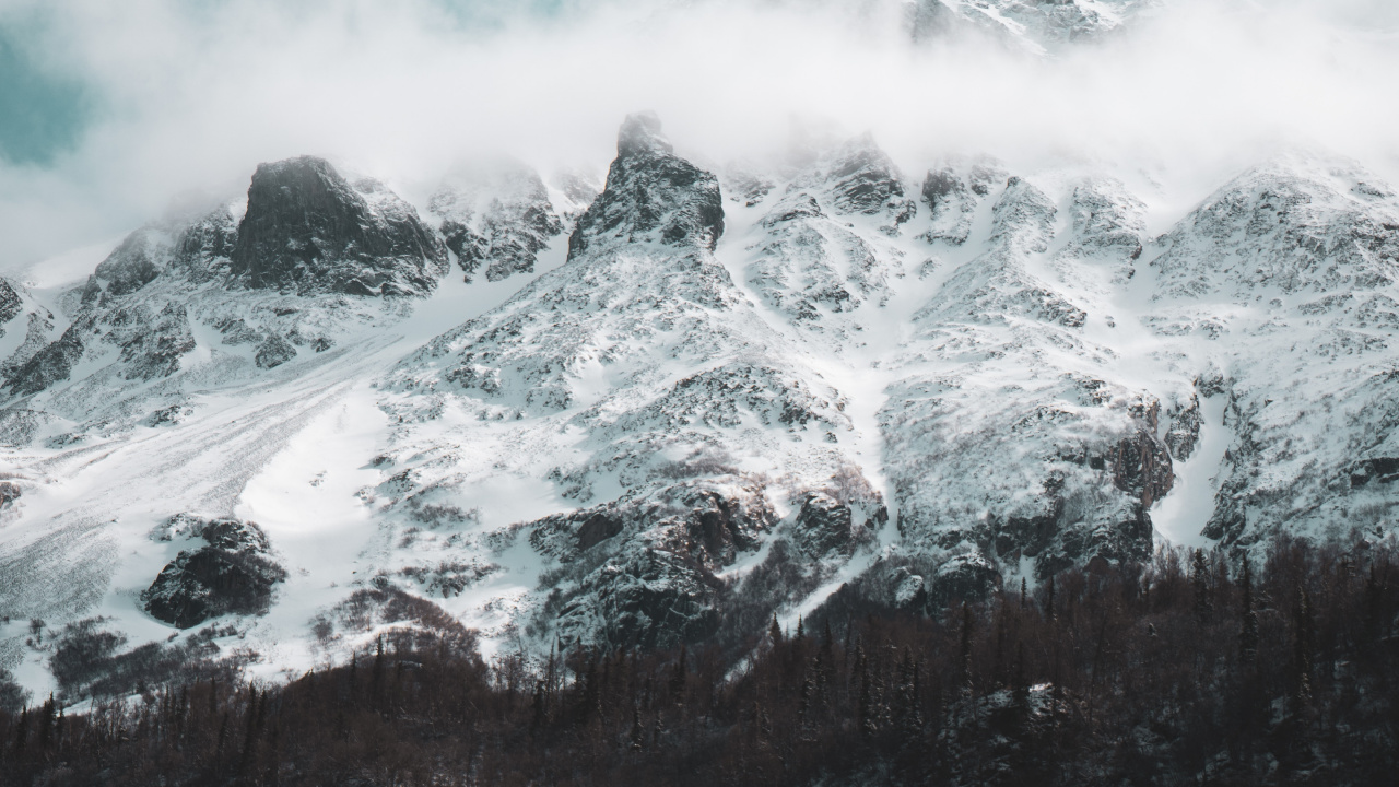 Bergigen Landschaftsformen, Cloud, Wasser, Welle, Ozean. Wallpaper in 1280x720 Resolution