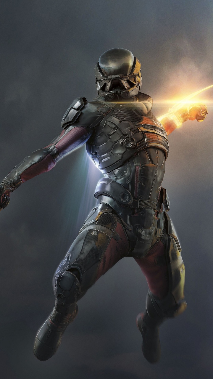 Mass Effect Andromeda, Electronic Arts, Playstation 4, Darkness, Garrus Vakarian. Wallpaper in 720x1280 Resolution