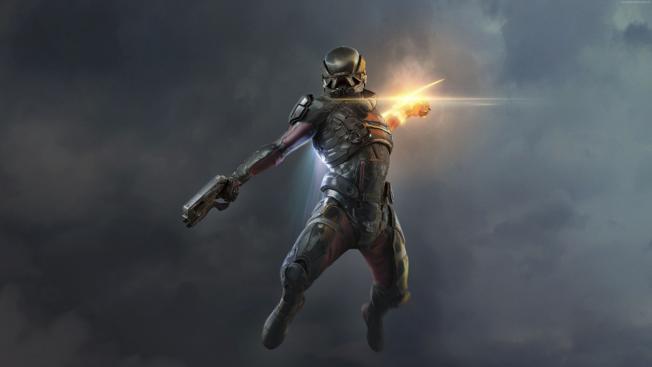 L'effet de Masse D'andromède, Electronic Arts, Playstation 4, Obscurité, Garrus Vakarian. Wallpaper in 1280x720 Resolution