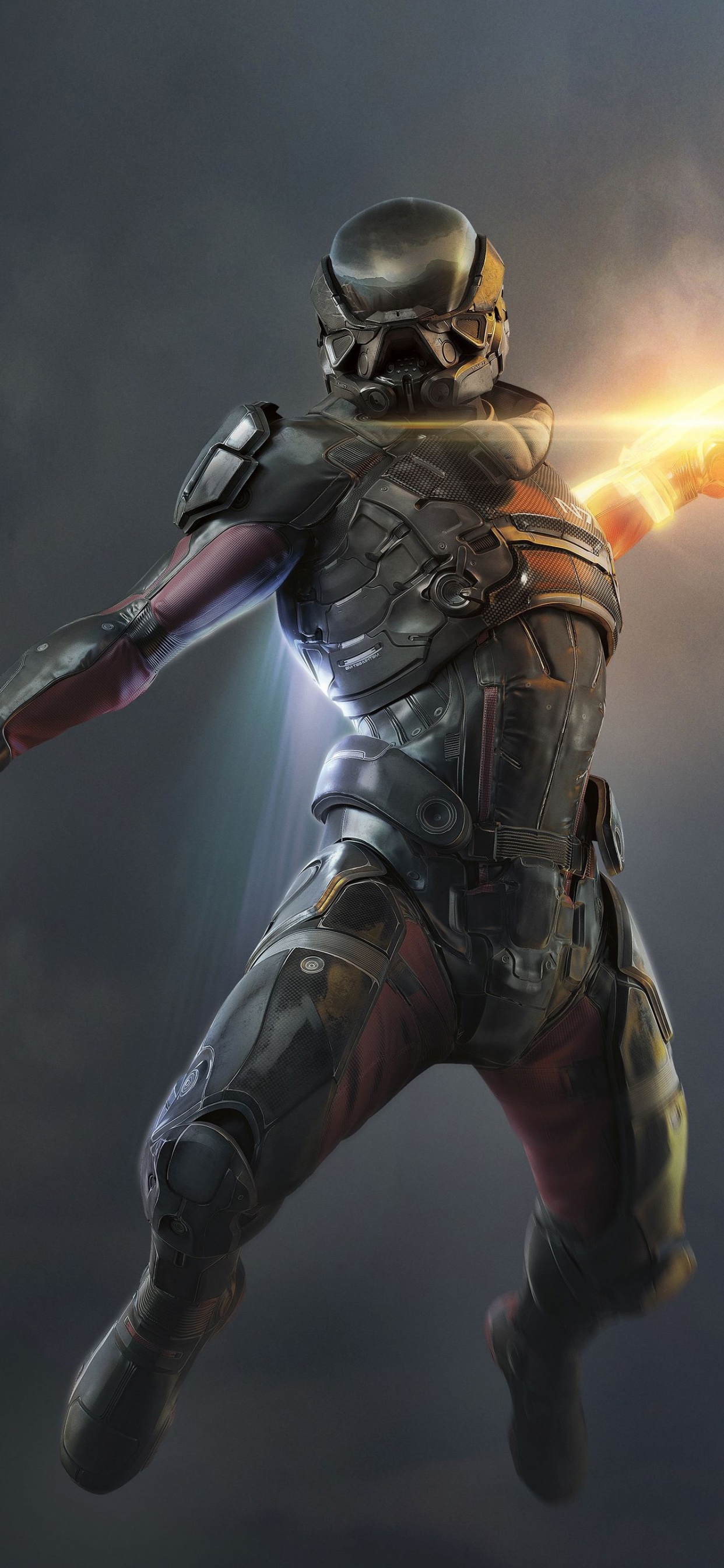 Mass Effect Andromeda, Electronic Arts, Playstation 4, Garrus Vakarian, Waffe. Wallpaper in 1242x2688 Resolution