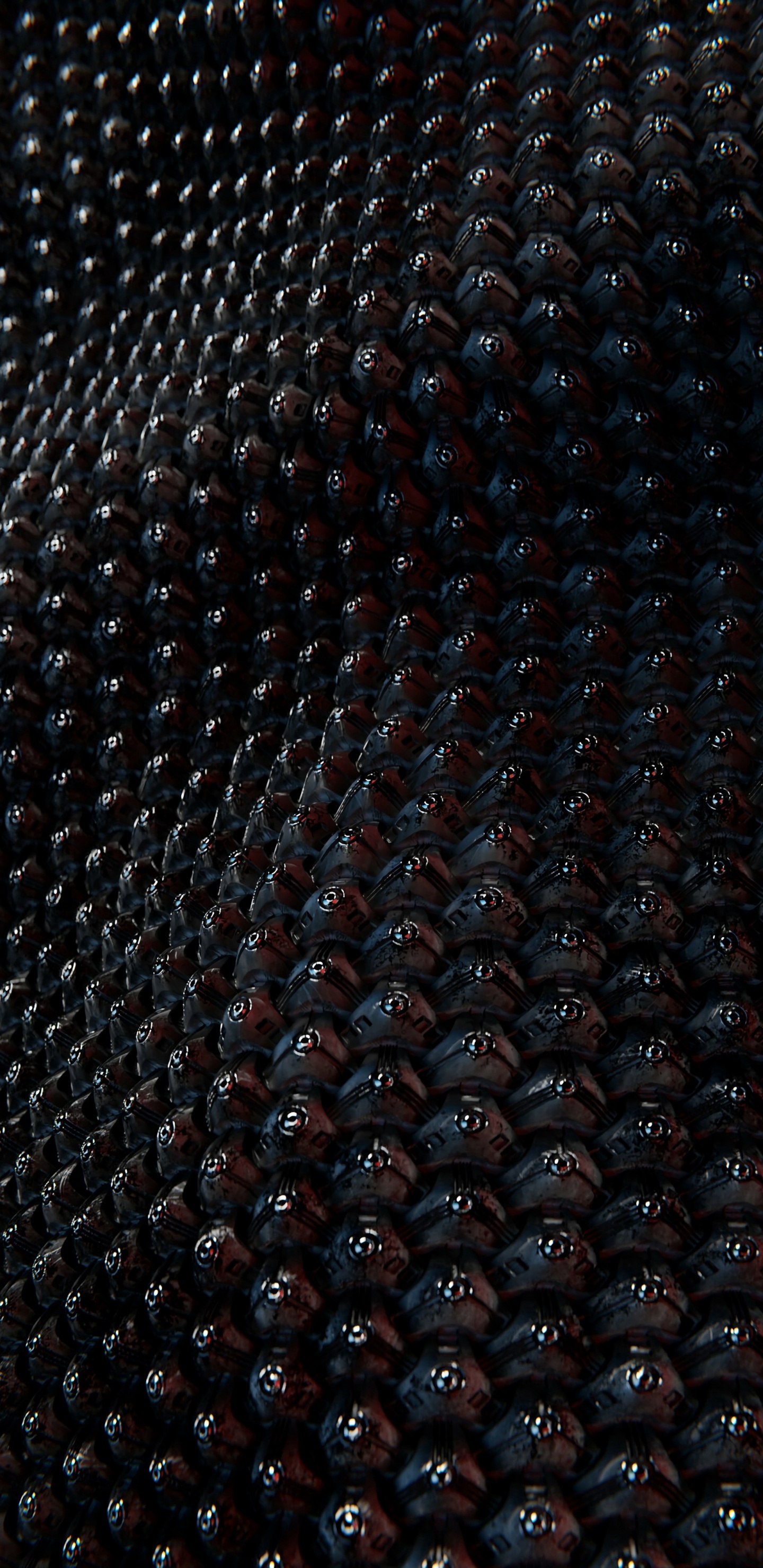 Schwarz-weiß Gepunktetes Textil. Wallpaper in 1440x2960 Resolution