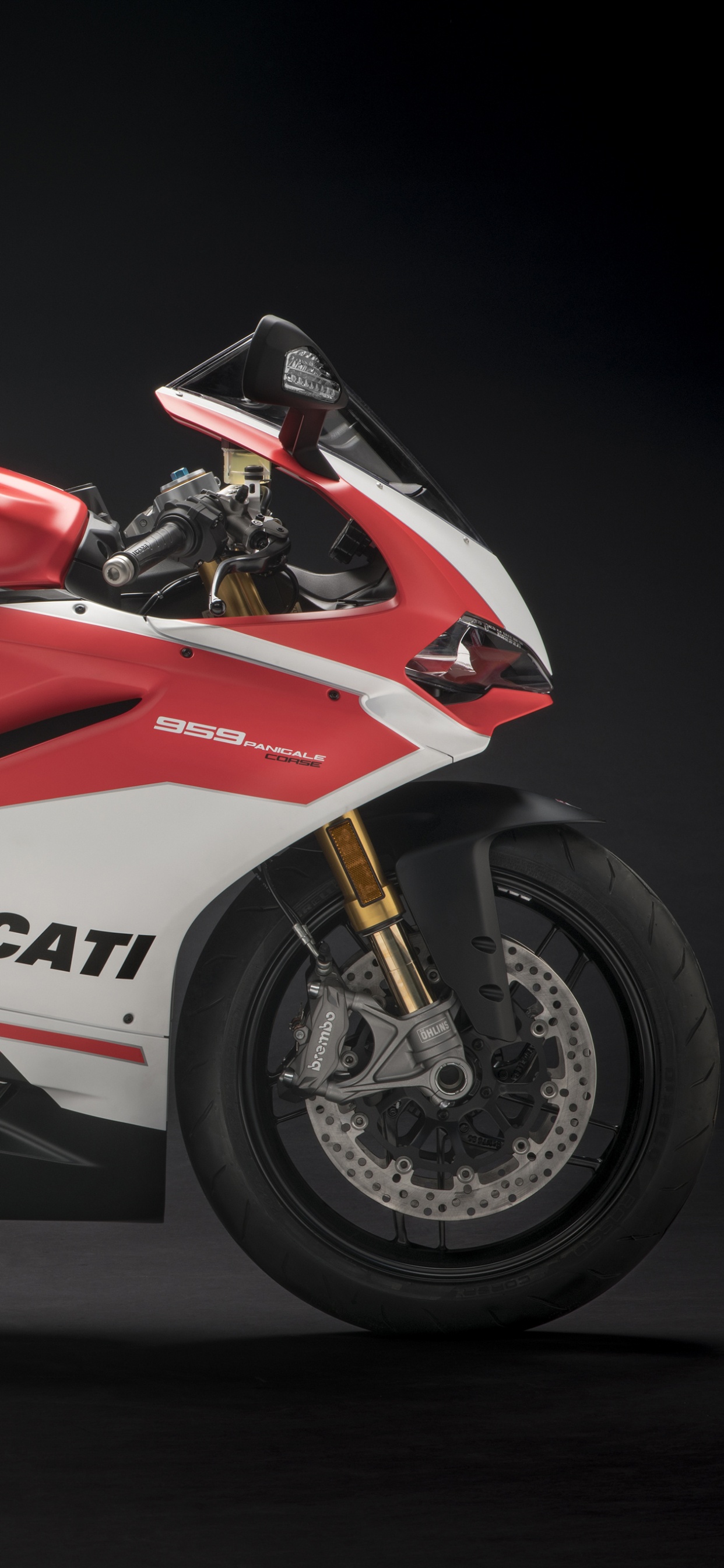 Red and White Sports Bike. Wallpaper in 1242x2688 Resolution