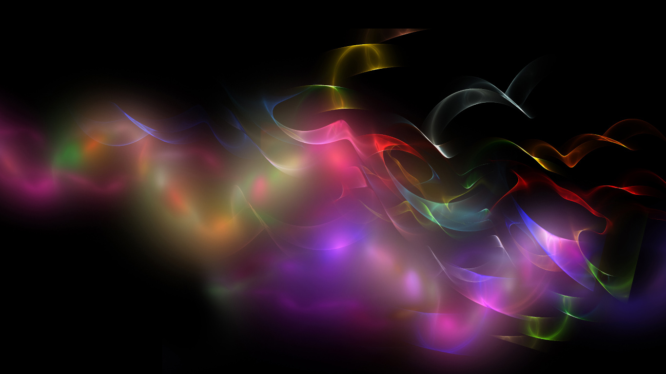 Purple Green and Yellow Lights. Wallpaper in 1366x768 Resolution