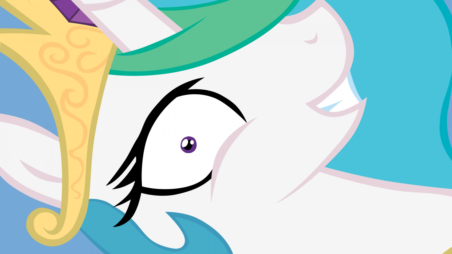 Illustration Animale Bleue et Jaune. Wallpaper in 1920x1080 Resolution