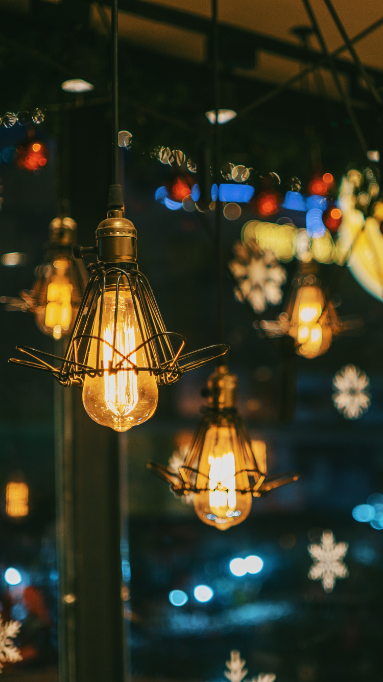 光, 灯笼, 城市, 反射, 建筑 壁纸 750x1334 允许