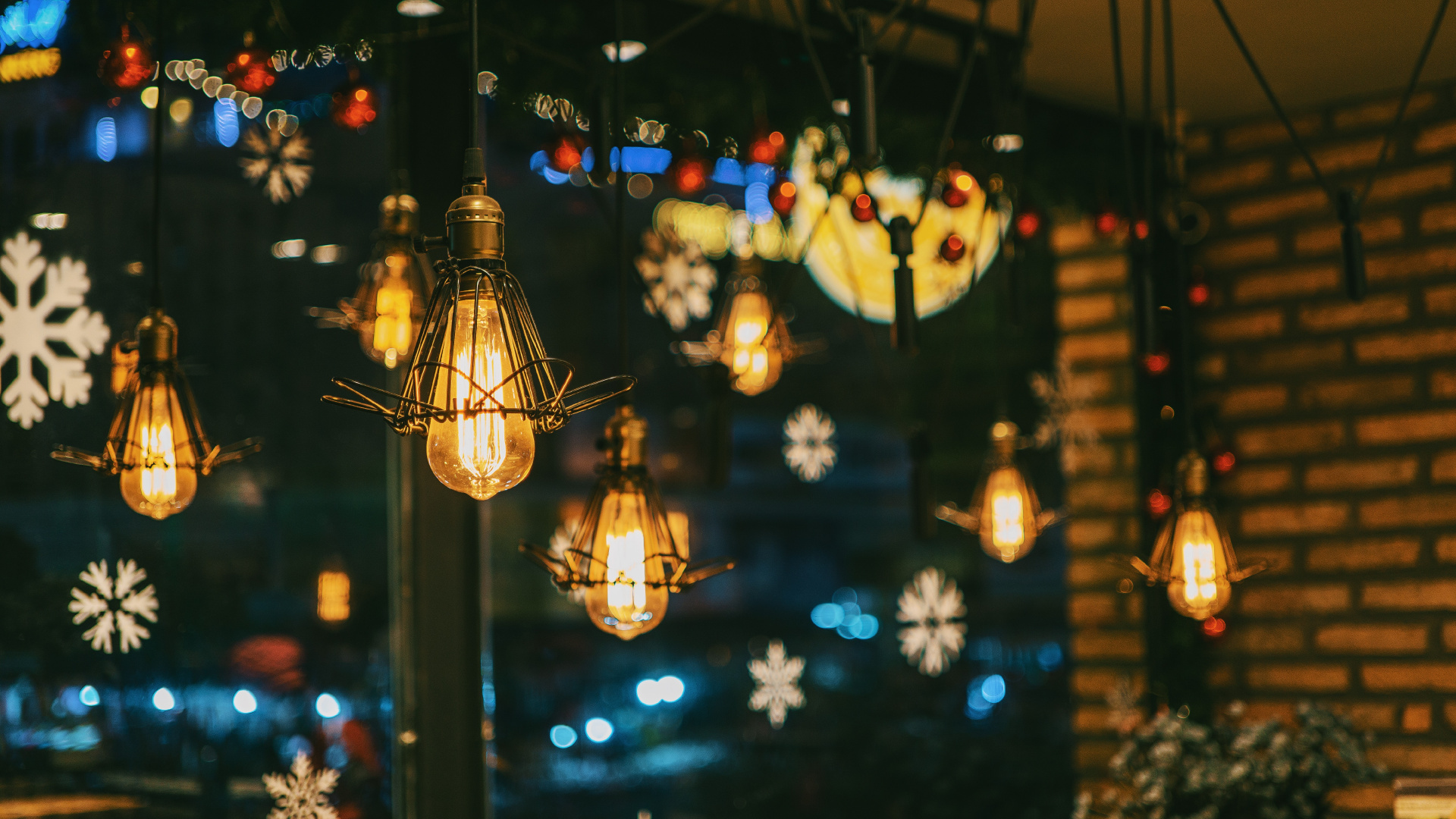 Yellow and Black Pendant Lamps. Wallpaper in 1920x1080 Resolution