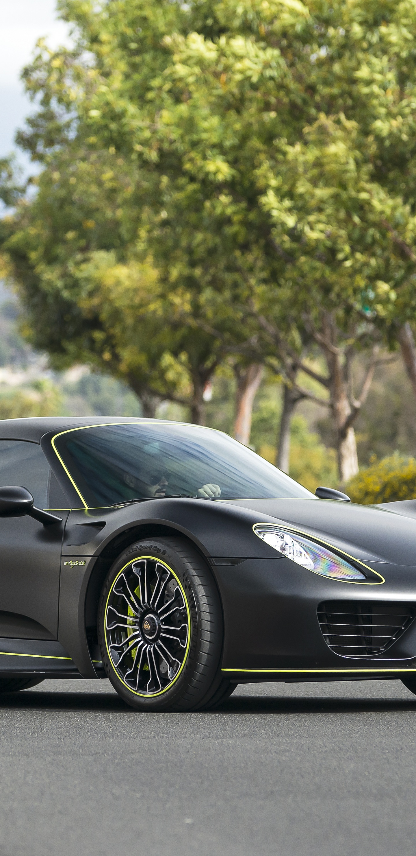 Black Porsche 911 on Road During Daytime. Wallpaper in 1440x2960 Resolution