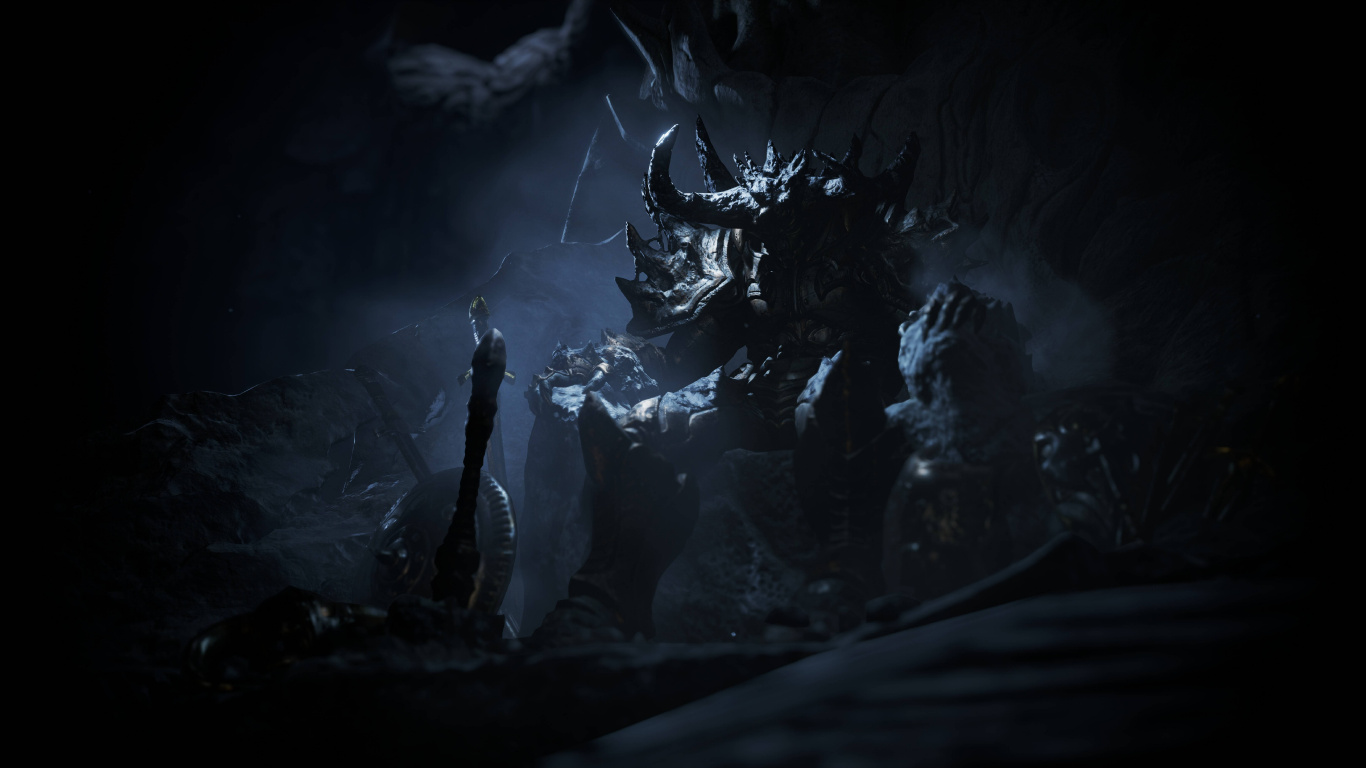 Darkness, Caving, Demon, Midnight, Devil. Wallpaper in 1366x768 Resolution