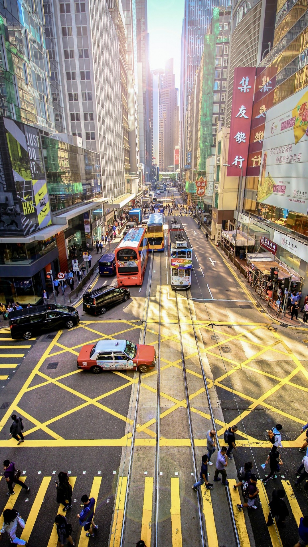 Ciudad de Hong Kong, Japon, la Isla de Hong Kong, Edificio, Coche. Wallpaper in 1080x1920 Resolution